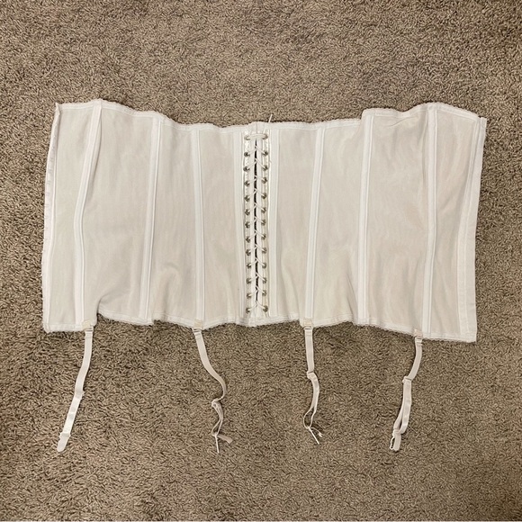 Rare vintage Satin corset with garters - Picture 3 of 6